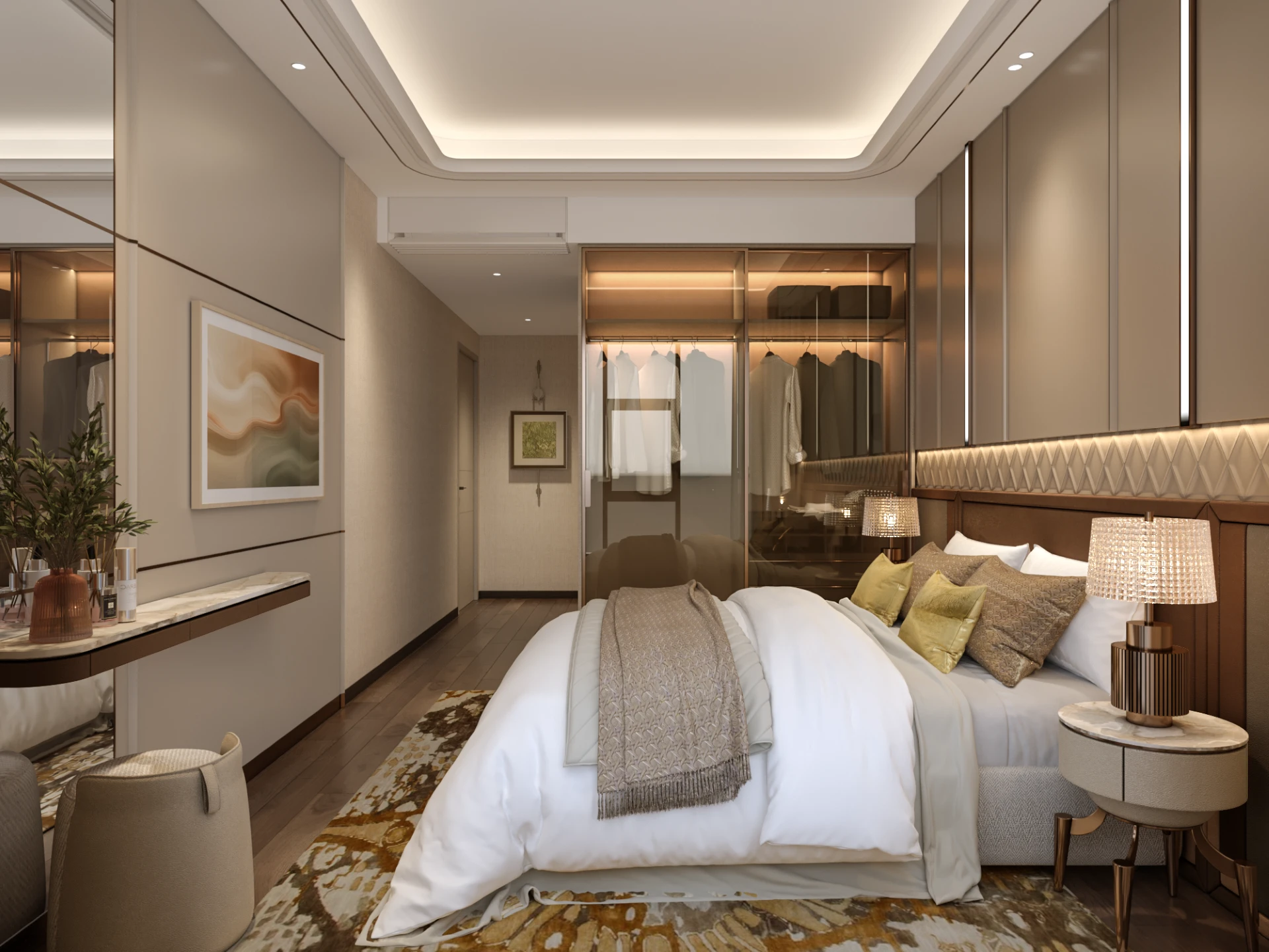 Phòng ngủ căn 3PN The Parkland Imperia Ocean City