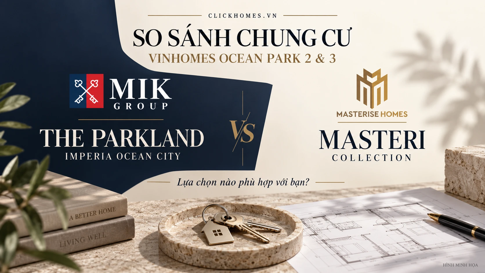 So sánh chung cư Masteri Collection và Imperi Ocean City - The Parkland