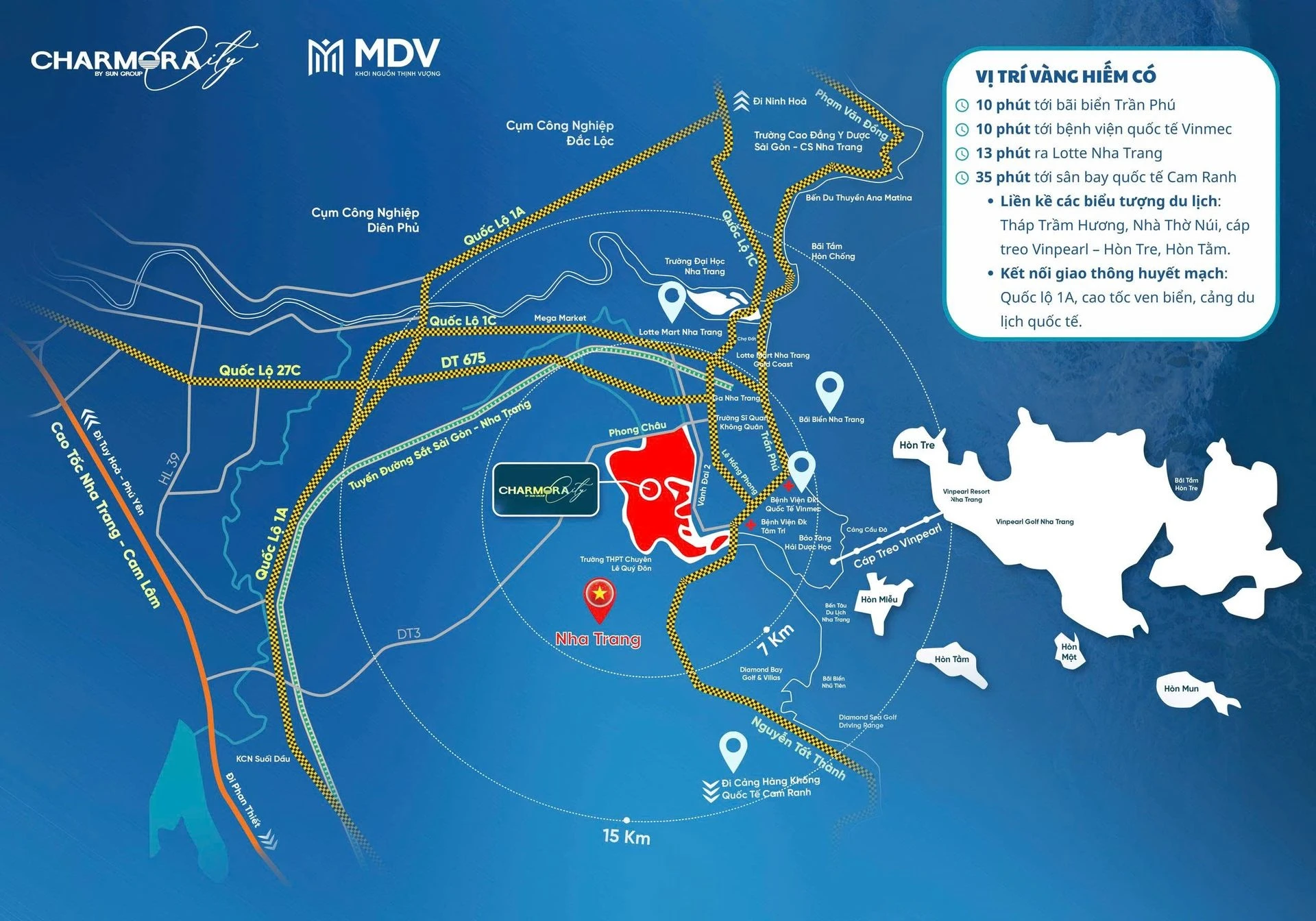 Sơ đồ vị trí đô thị Charmora City ở Nam Nha Trang Khánh Hòa