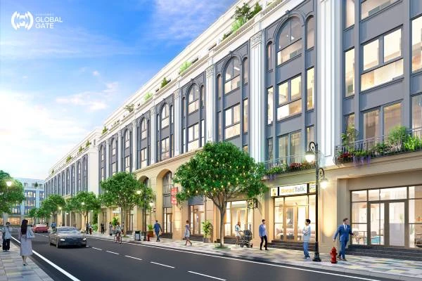 Phối cảnh dãy nhà phố liền kề phong cách Manhattan ở Vinhomes Global Gate Cổ Loa