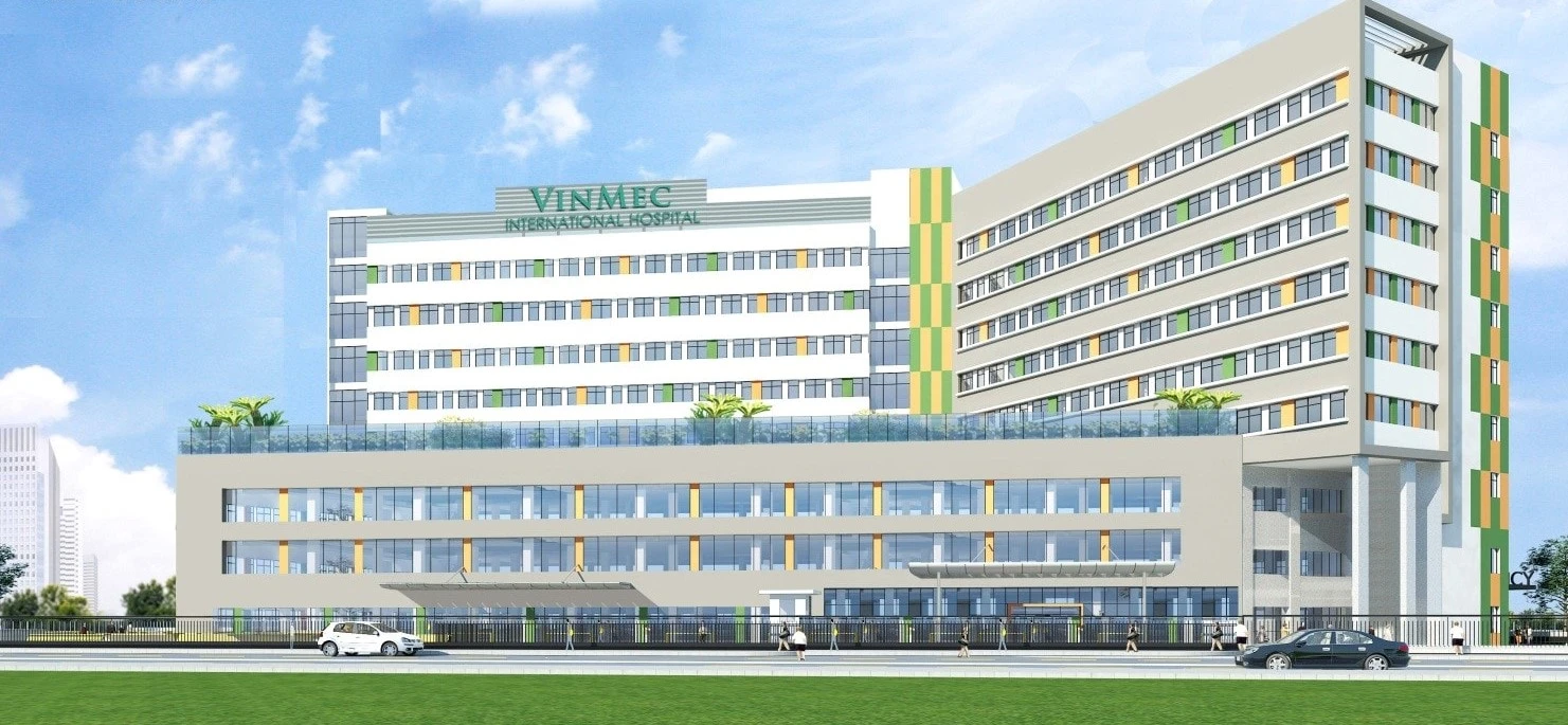 Hình minh họa bệnh viện Vinmec trong hệ sinh thái y tế Vinhomes Green Paradise Cần Giờ