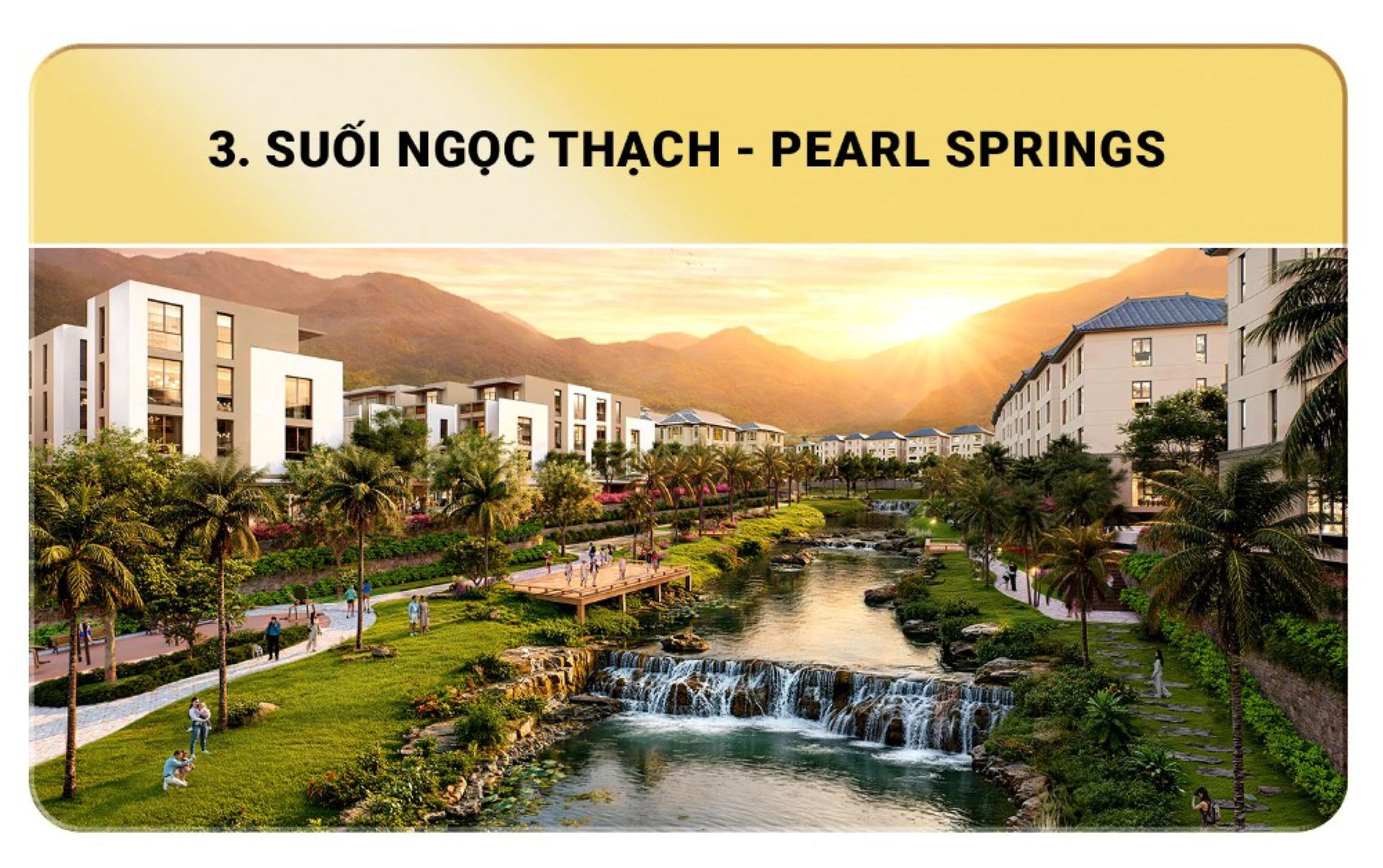 Tiện ích suối Ngọc Thạch tại Vinhomes Hải Vân Bay phân khu Bạch Vân