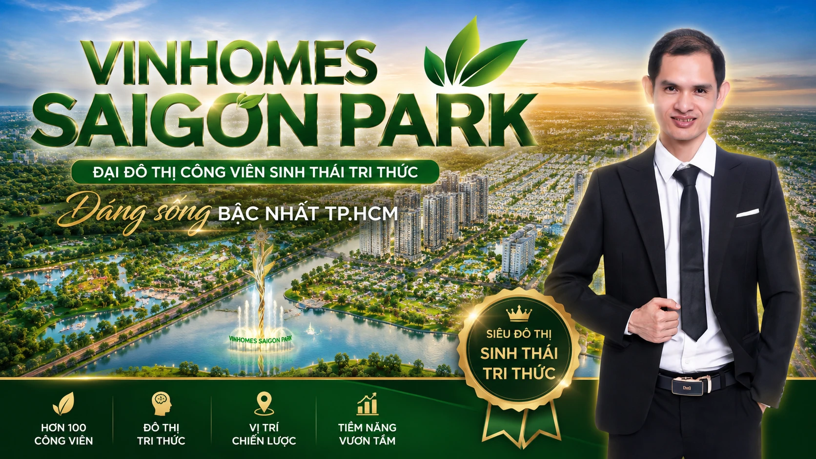 Phối cảnh công viên sinh thái Vinhomes Sài Gòn Park TP.HCM