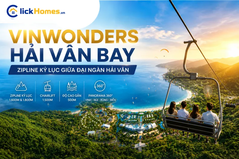 VinWonders Hải Vân Bay hé lộ zipline kỷ lục, gia tăng lực hút cho Vinhomes Hải Vân Bay