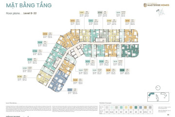 Tổng hợp chi tiết mặt bằng và layout thiết kế tòa L1 phân khu The Wave dự án Masteri Grand Coast - Vinhomes Ocean Park 2
