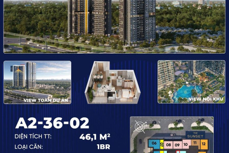 Bán Chung Cư 1 Phòng Ngủ A2-36-02 Masteri Grand Avenue Vinhomes Cổ Loa Global Gate