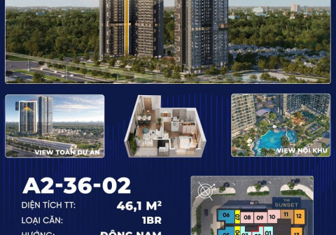Bán Chung Cư 1 Phòng Ngủ A2-36-02 Masteri Grand Avenue Vinhomes Cổ Loa Global Gate