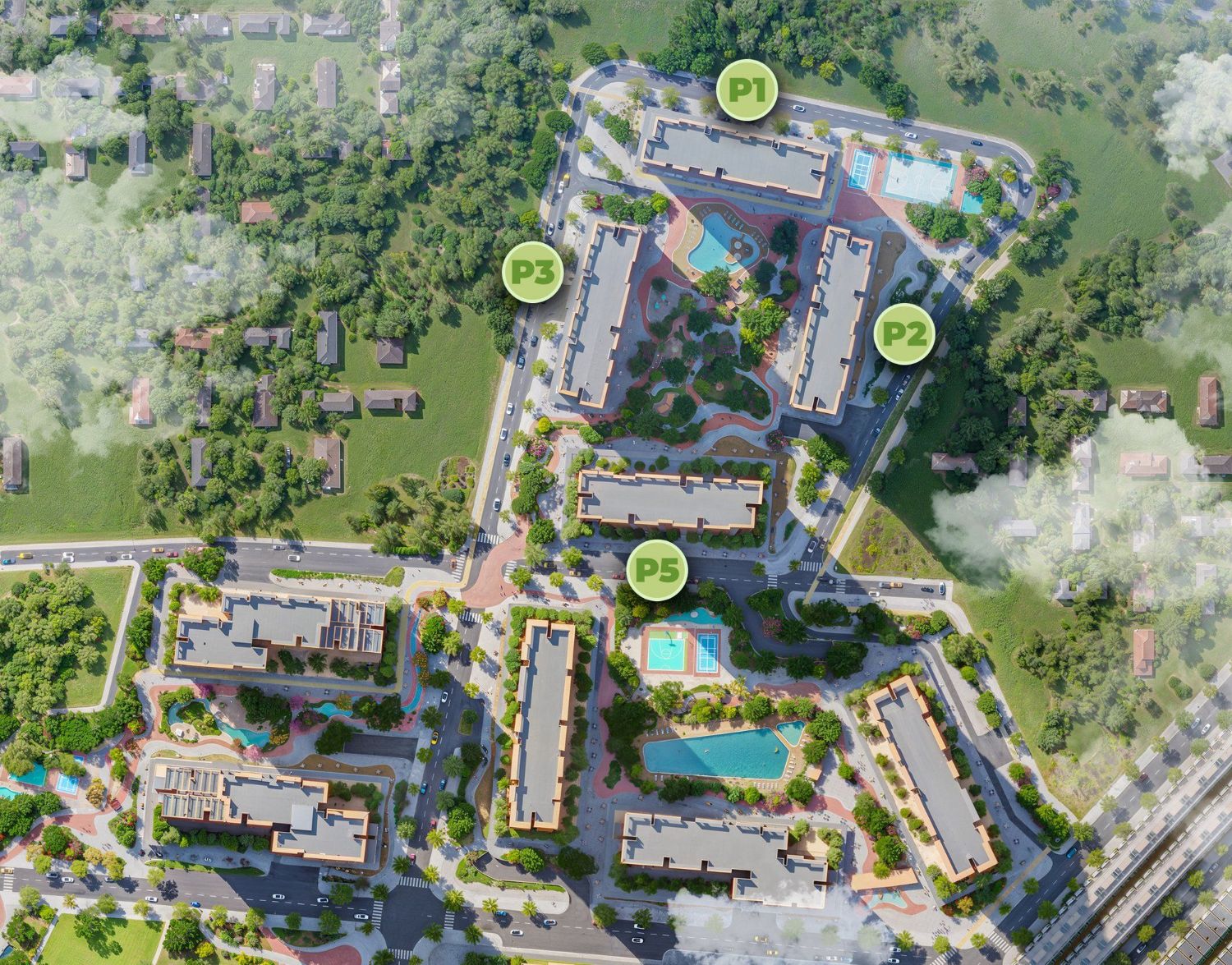 Mặt Bằng Tổng Thể Các Phân Khu The ParkLand