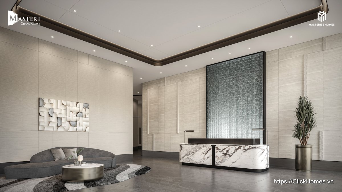 Khu lễ tân dự án Masteri Grand Coast