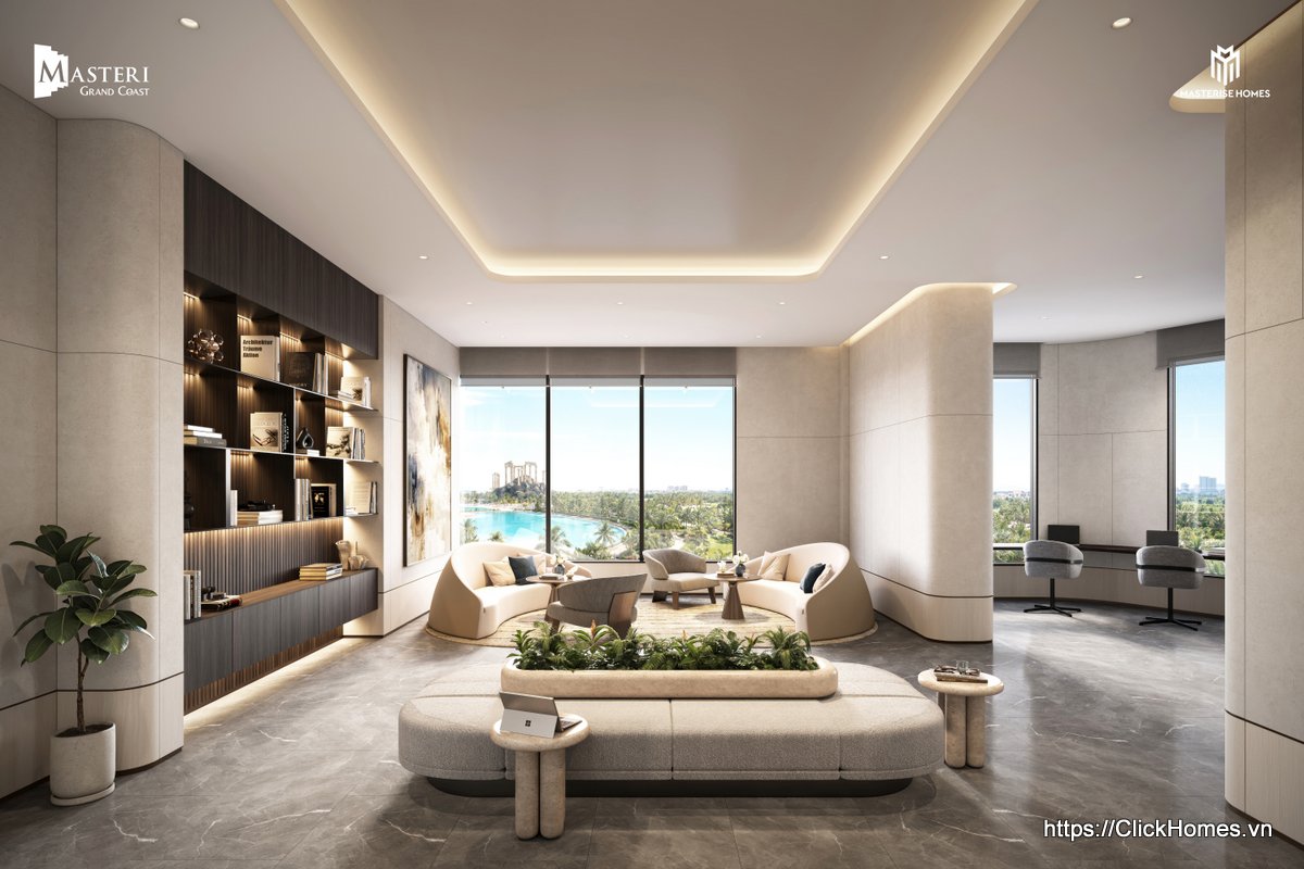 Phòng đọc sách dự án Masteri Grand Coast